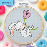 Stickdatei Hasi 2 - Doodle-Datei - 4 Größen, 8 Formate