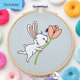 Stickdatei Hasi 3 - Doodle-Datei - 4 Größen, 8 Formate