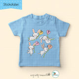 Stickdatei Hasis Set - Doodle-Datei - 4 Größen, 8 Formate