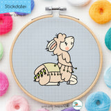 Stickdatei Winter-Lama 1 - Doodle-Datei - 4 Größen, 8 Formate