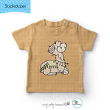 Stickdatei Winter-Lama 1 - Doodle-Datei - 4 Größen, 8 Formate