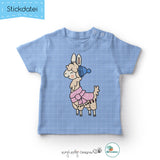 Stickdatei Winter-Lama 2 - Doodle-Datei - 4 Größen, 8 Formate