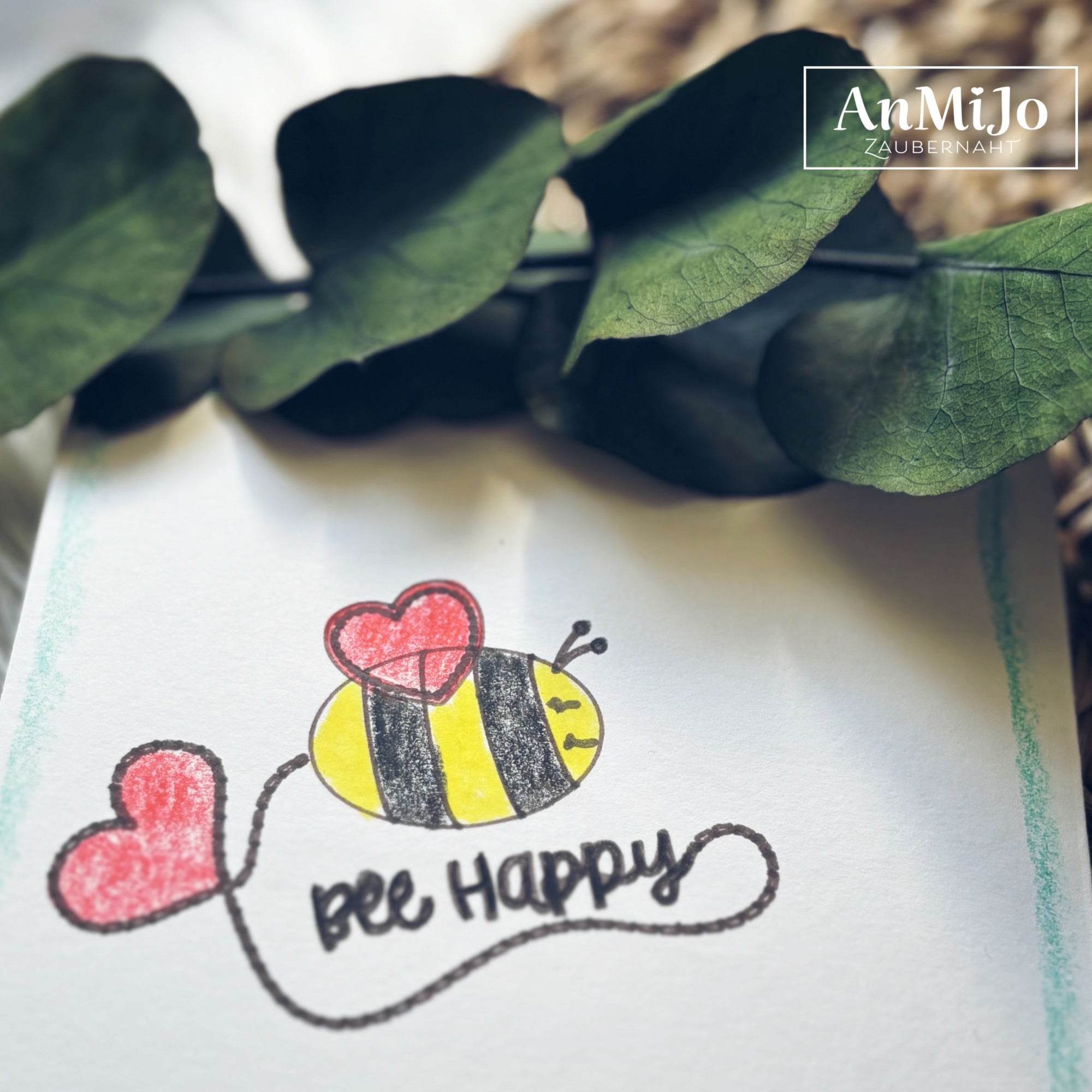 Plotterdatei Bee Happy - Sewando
