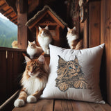Stickdatei Applikation Maine Coon Katze "Kiss" - realistisch - FÜR HELLE & DUNKLE STOFFE