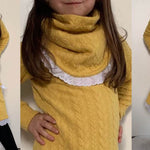 STELLA: ROBE EN MAILLE POUR LES FILLES - 74-158 - Sewando