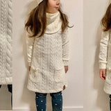 STELLA: ROBE EN MAILLE POUR LES FILLES - 74-158 - Sewando