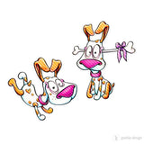 4er Digi Stamp Set "Beagle" Drucken, Basteln Plotterdatei