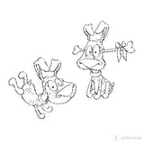 4er Digi Stamp Set "Beagle" Drucken, Basteln Plotterdatei