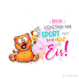 Druckmotiv Bär "Eis!" Sublimation, Bügelbild, Sticker