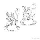 4er Digi Stamp Set "Bär" Drucken, Basteln Plotterdatei