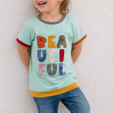 Stickdatei Applikation Schriftzug Beautiful