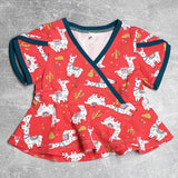 Schnittmuster Becca – Kinderkleid oder Shirt mit Wickeloptik aus Jersey Gr. 86-158 - Sewando