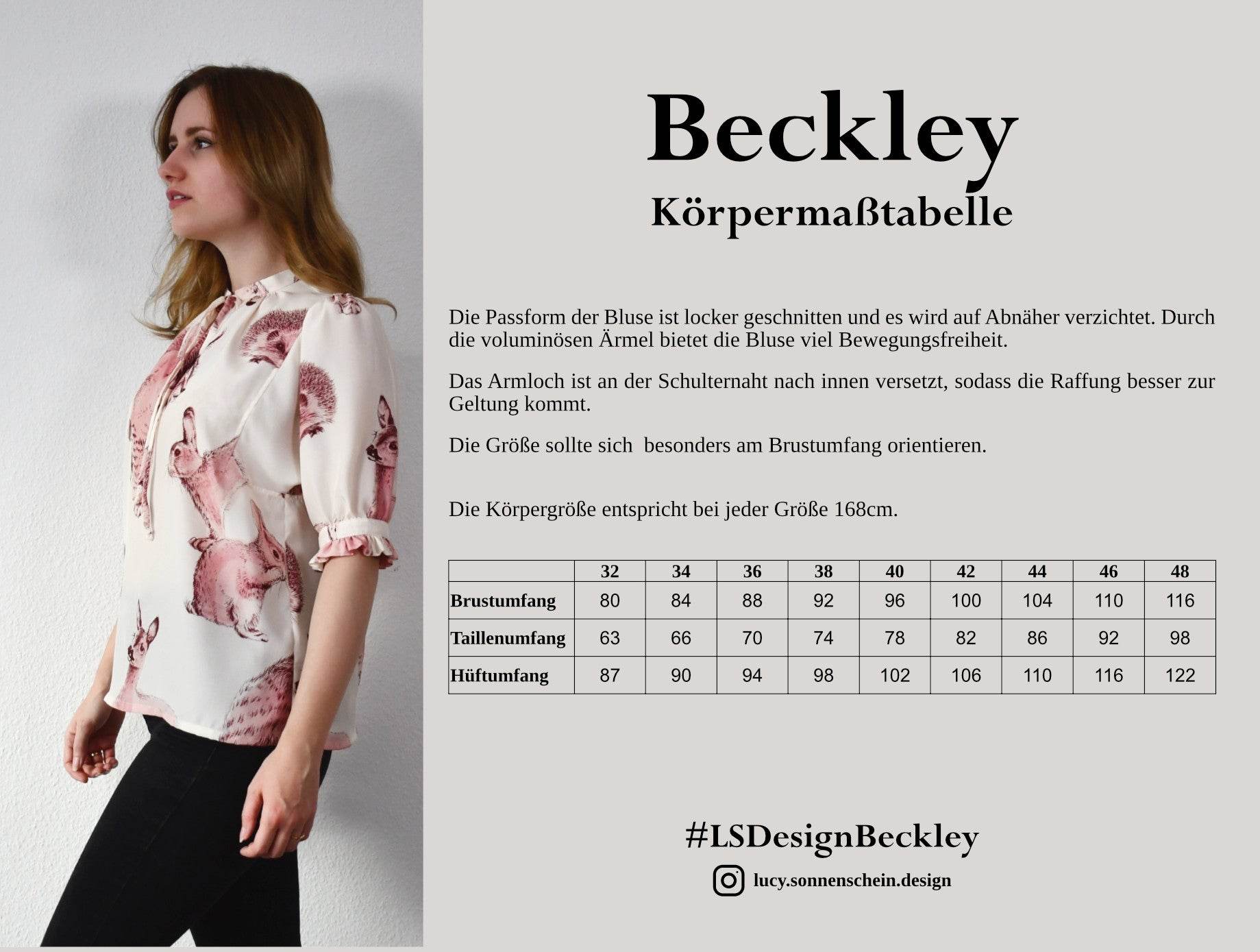 Verspielte Bluse - Beckley - Schnittmuster - Gr. 32-48 : - Sewando