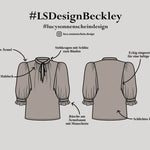 Verspielte Bluse - Beckley - Schnittmuster - Gr. 32-48 : - Sewando