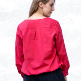 Schnittmuster Becky – Lockere Bluse mit Passe & Brustabnähern Gr. 34-50 / BU 80-116 - Sewando