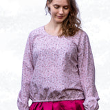 Schnittmuster Becky – Lockere Bluse mit Passe & Brustabnähern Gr. 34-50 / BU 80-116 - Sewando