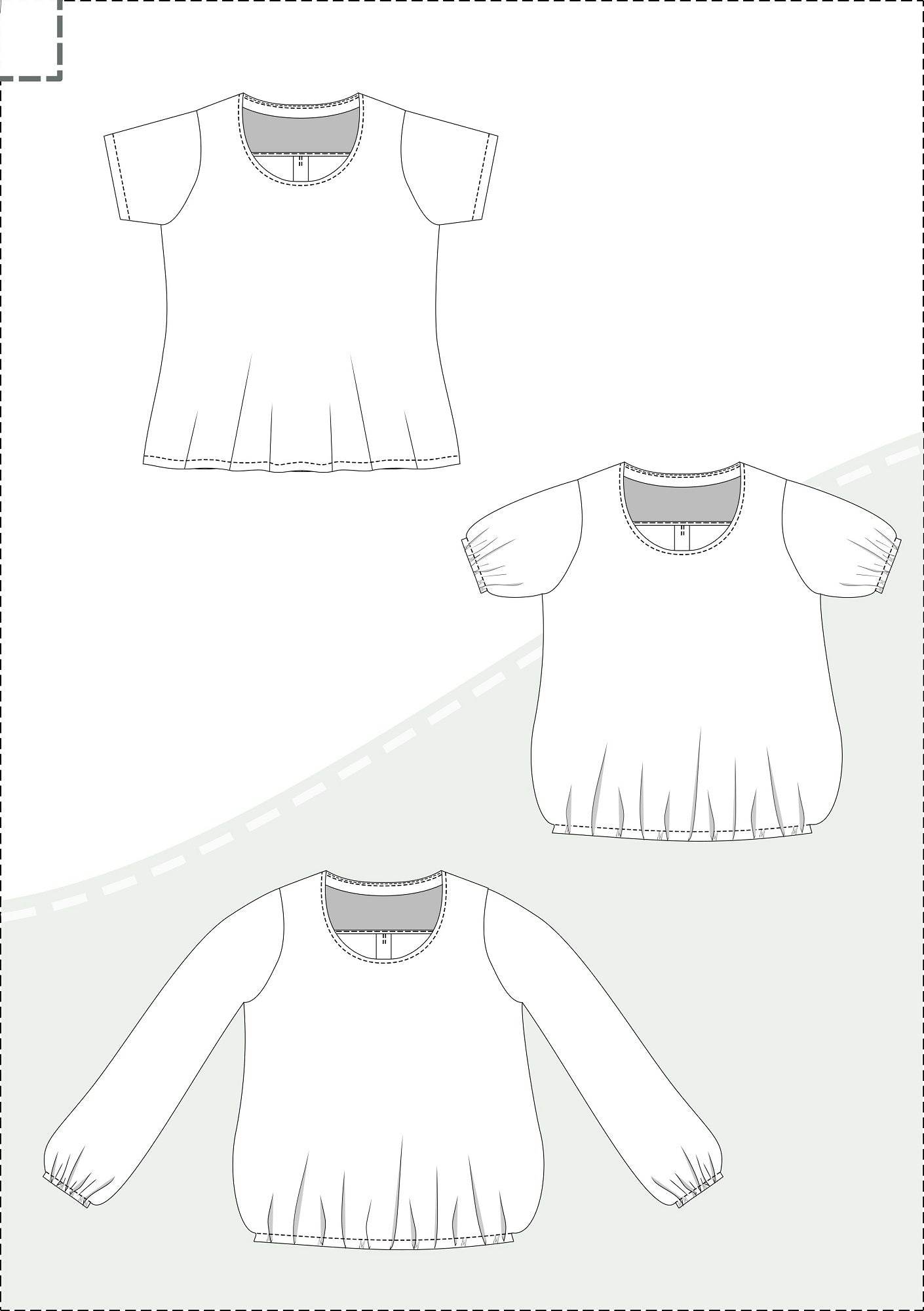 Becky – Lockere Bluse mit Passe & Brustabnähern Gr. 34-50 / BU 80-116 - Sewando