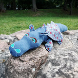 Schnittmuster Kuscheltier Drache "BEDDO TO GO" inkl.  Plotterdatei und Stickdatei