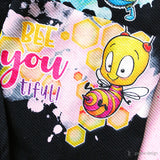 Druckmotiv Biene "beeyoutiful!" Sublimation, Bügelbild