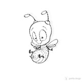 Digi Stamp Set "Biene" Drucken, Basteln Plotterdatei