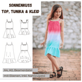 Schnittmuster Sonnenkuss – Oberteil, Tunika oder Kleid Größen 86-152 : - Sewando