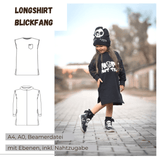 Schnittmuster Blickfang – Longshirt Größen 92-152 - Sewando