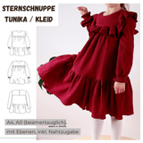 Schnittmuster Sternschnuppe – Tunika oder Kleid Größen 86-152 : - Sewando
