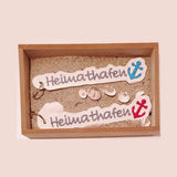 Stickdatei Anhänger "Heimat Hafen" mit Anker