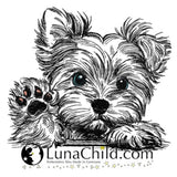 Stickdatei Yorkshire Terrier "Benny" - realistisch - FÜR HELLE STOFFE