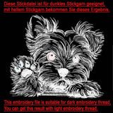 Stickdatei Yorkshire Terrier "Benny" - realistisch - FÜR HELLE STOFFE