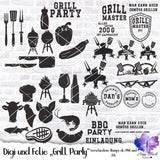 Digi- und Folienset "Grill Party" Plotterdatei