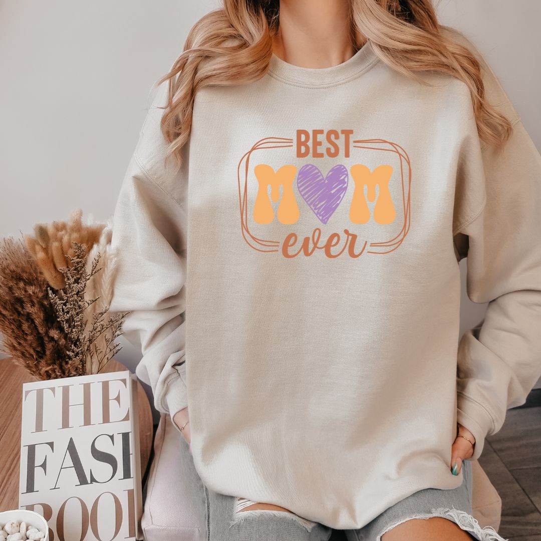 Plotterdatei „Best Mom Ever“ – Retro Design mit Herz – für Muttertag, - Sewando
