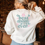 Plotterdatei „Best Mom Ever“ – Retro Design mit Blumen & Smiley – Muttertag - Sewando