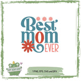 Plotterdatei „Best Mom Ever“ – Retro Boho Design für Mama - Sewando
