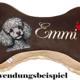 Stickdatei Applikation Pudel "Darsy" - realistisch - FÜR HELLE & DUNKLE STOFFE