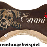 Stickdatei Applikation Boxer "Whisky" - realistisch - FÜR HELLE & DUNKLE STOFFE
