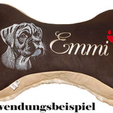 Stickdatei Boxer "Cassius" - realistisch - FÜR DUNKLE STOFFE