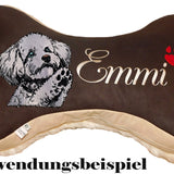 Stickdatei Applikation Pudel "Farly- realistisch - FÜR HELLE & DUNKLE STOFFE