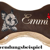 Stickdatei Applikation Französische Bulldogge "Luna" - realistisch - FÜR HELLE & DUNKLE STOFFE