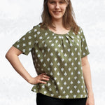 Schnittmuster Betty – Bluse mit Falten & Kellerfalte in 4 Ärmellängen Gr. 34-50 / Bu 80-116 - Sewando
