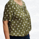 Schnittmuster Betty – Bluse mit Falten & Kellerfalte in 4 Ärmellängen Gr. 34-50 / Bu 80-116 - Sewando