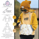 Schnittmuster Pullover Hoodie Bexx Gr. 80 bis 152 - Sewando