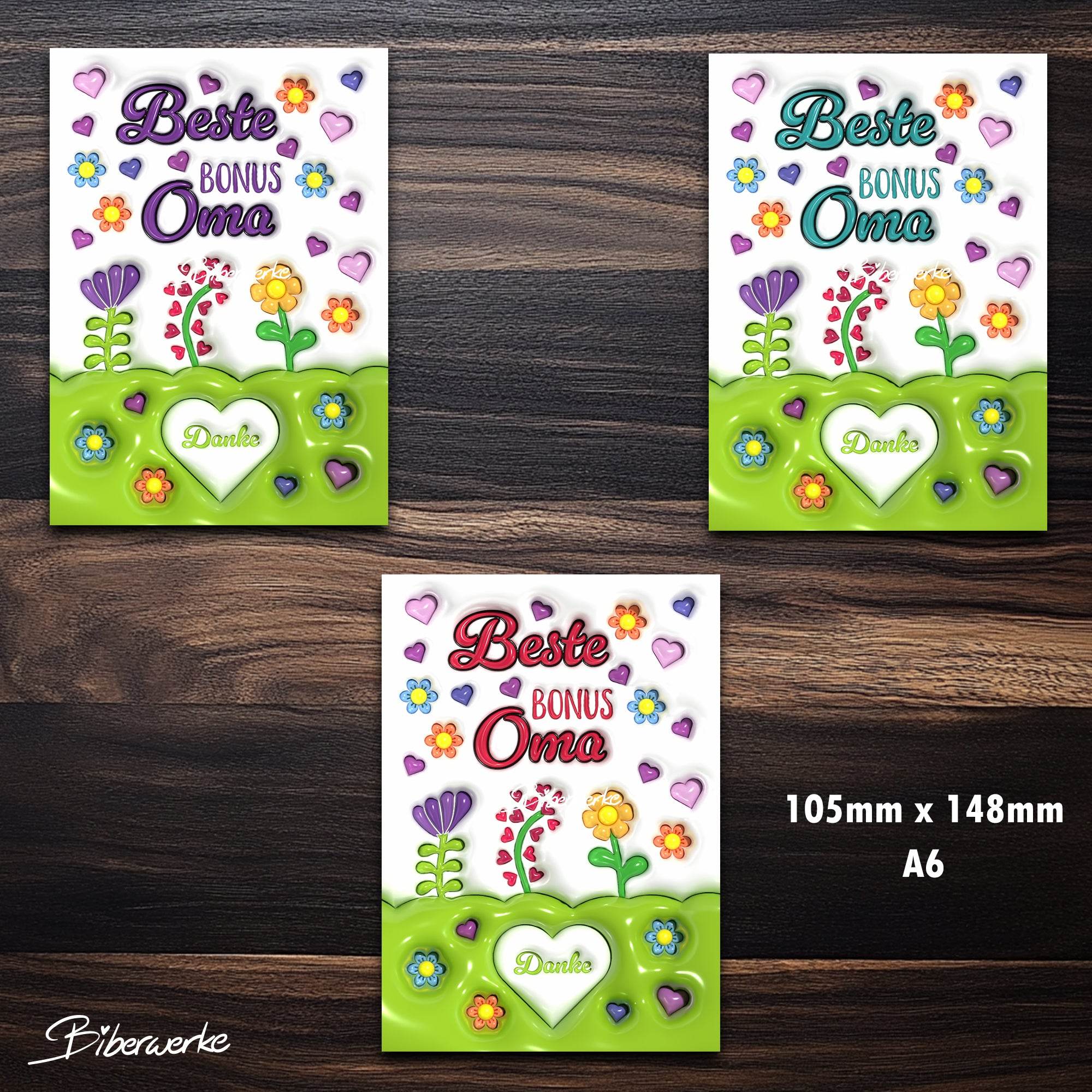 Tassenbanderole Beste Bonus Oma | Sublimation | Tassenvorlage für 350ml 11oz Tasse - Sewando