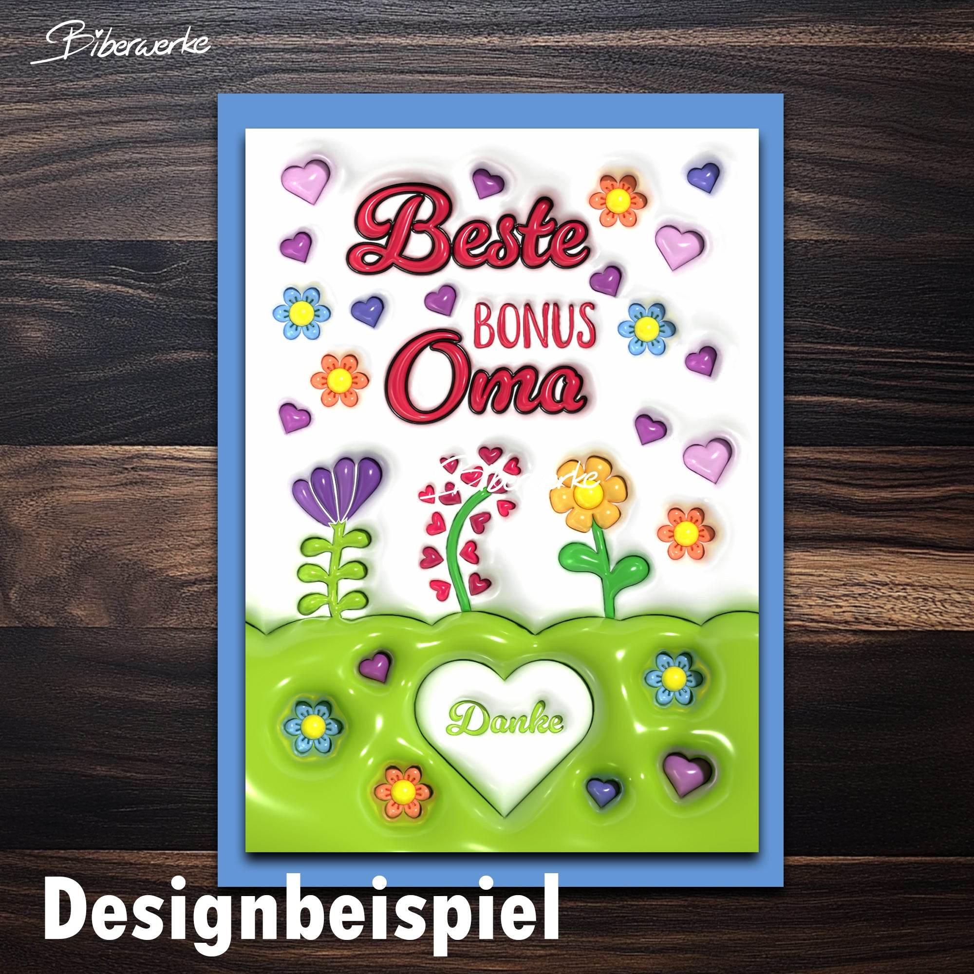 Tassenbanderole Beste Bonus Oma | Sublimation | Tassenvorlage für 350ml 11oz Tasse - Sewando