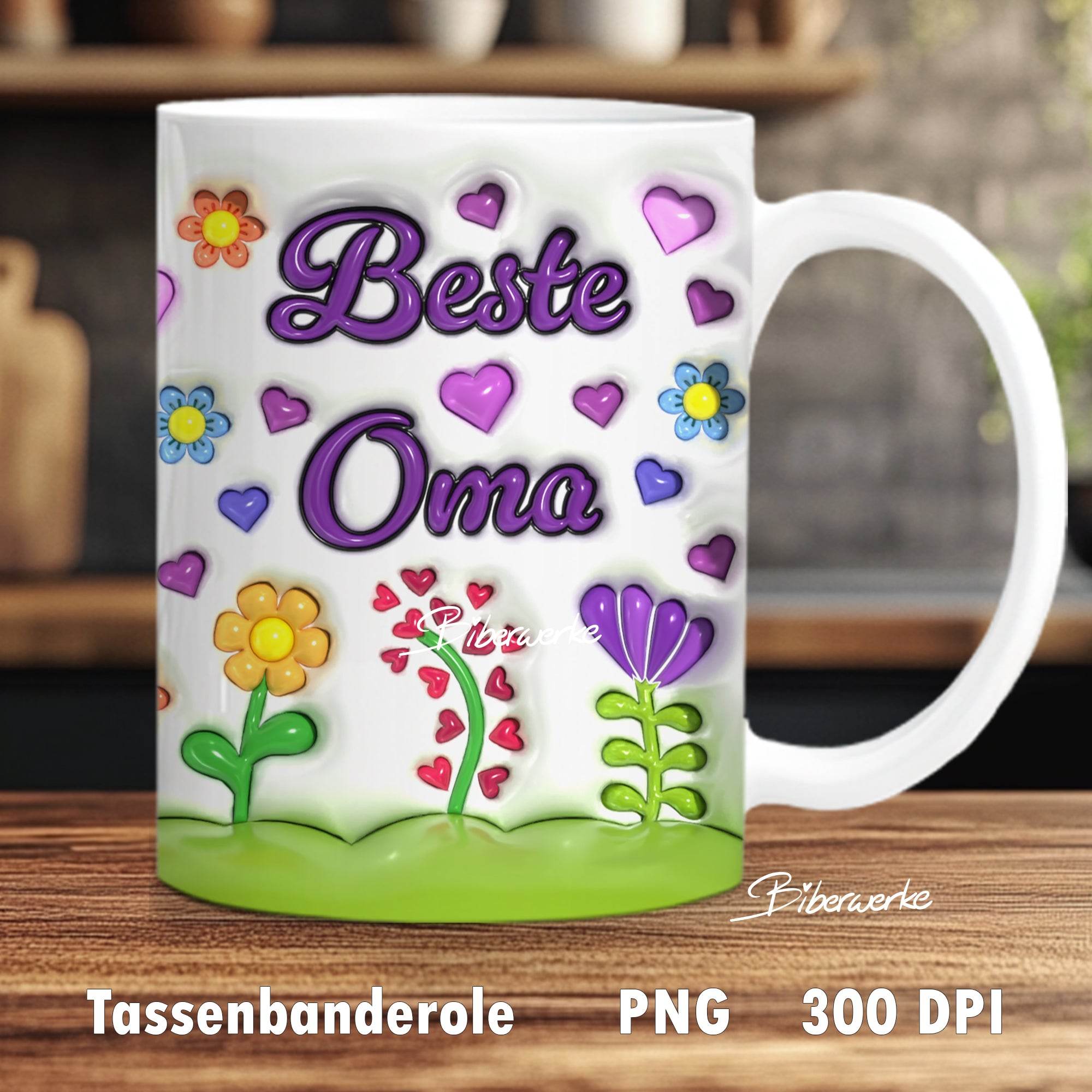 Tassenbanderole Beste Mama | Sublimation | Tassenvorlage für 350ml 11oz Tasse - Sewando