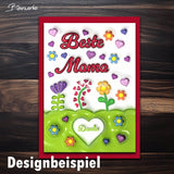Tassenbanderole Beste Mama | Sublimation | Tassenvorlage für 350ml 11oz Tasse - Sewando
