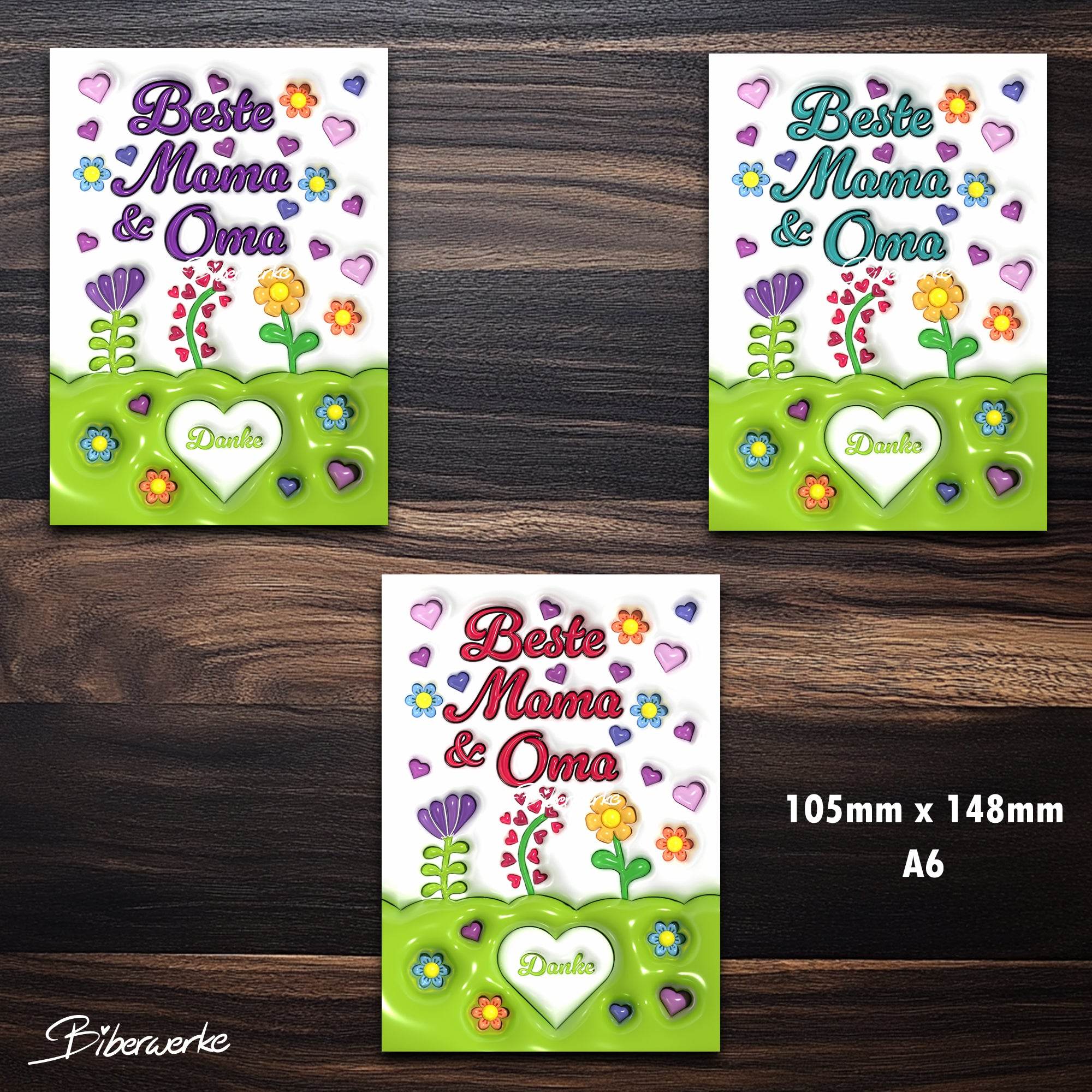 Tassenbanderole Beste Mama & Oma | Sublimation | Tassenvorlage für 350ml 11oz Tasse - Sewando