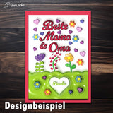 Tassenbanderole Beste Mama & Oma | Sublimation | Tassenvorlage für 350ml 11oz Tasse - Sewando