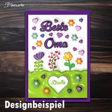 Tassenbanderole Beste Oma | Sublimation | Tassenvorlage für 350ml 11oz Tasse - Sewando