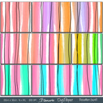 DigiPaper | Rosetten bunt 1 | 16 teiliges Set zum Drucken & Sublimieren - Sewando